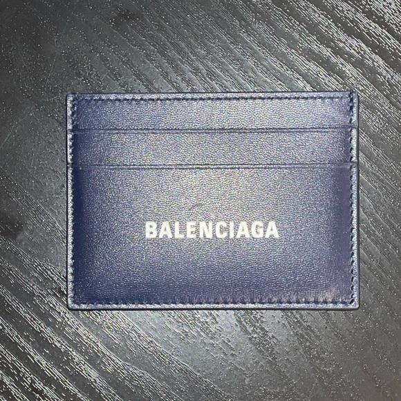Balenciaga Midnight Blue Card Holder - Picture 1 of 5